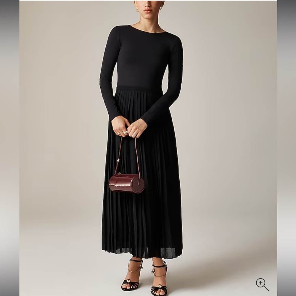 J. Crew Pleated ballet dress in stretch cotton blend Medium Dark Forest NWT - Picture 6 of 7